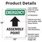 Signmission Assembly Point (Up Arrow) With Symbol, 10 in W x Rectangle, Aluminum OS-2PACK-EM-A-1014-V-10432 - alternate 6